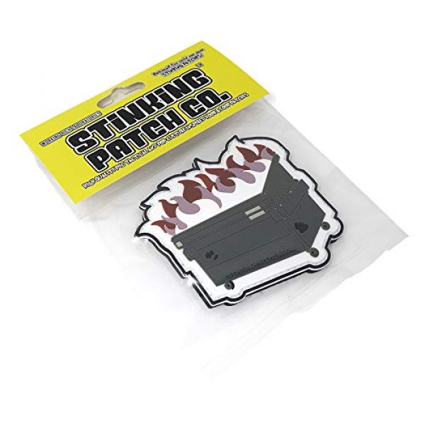 Stinking Patch Co. Airsoft Morale Patch 6 Elegant Dumpster Fire Morale Patch | PVC Rubber Tactical Patch | Funny Morale Patch