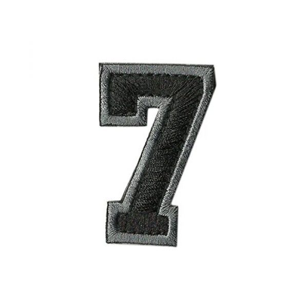 Gadsden and Culpeper Airsoft Morale Patch 2 Tactical Numbers Patches - Silver/Black