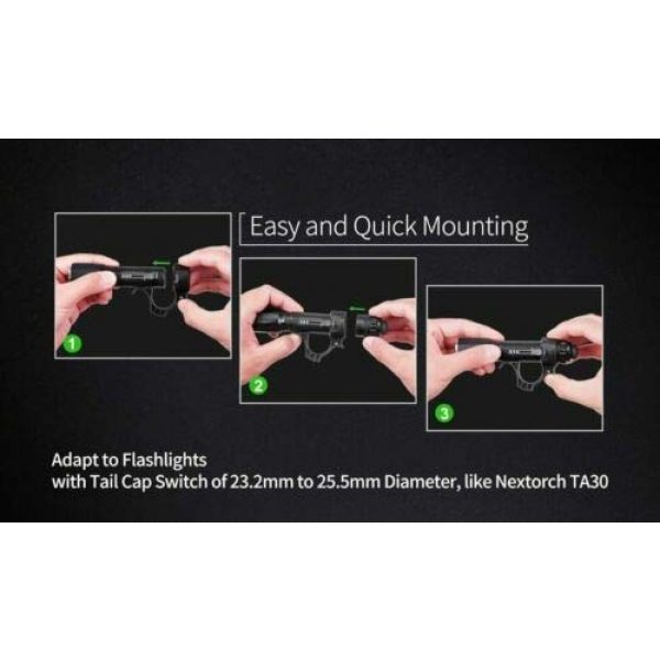 NEXTORCH Tactical Pouch 3 NEXTORCH Tactical Flashlight Holster Multi-Function Finger Ring Clip Holder