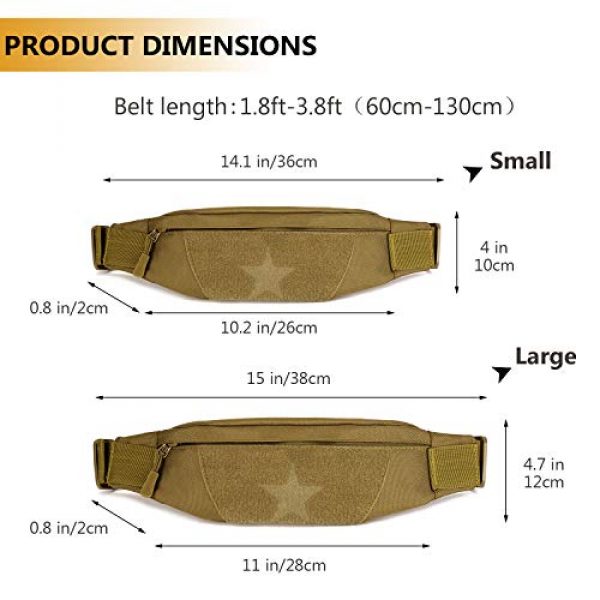 Protector Plus Tactical Pouch 5 Protector Plus Tactical Running Waist Pack Belt Military Fitness Fanny Bag Sling Hip Bumbag MOLLE Army Lumbar Gear Pocket (Patch Included)