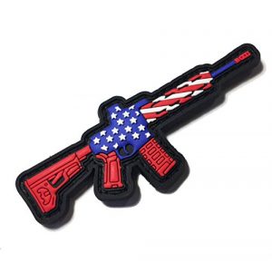 Empire Tactical USA Airsoft Morale Patch 1 The Freedom Tactical AR-15 Patriot - PVC/Rubber Morale Patch 3.25 x 2"