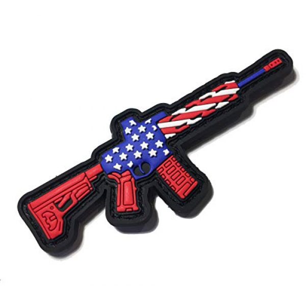 Empire Tactical USA Airsoft Morale Patch 1 The Freedom Tactical AR-15 Patriot - PVC/Rubber Morale Patch 3.25 x 2"