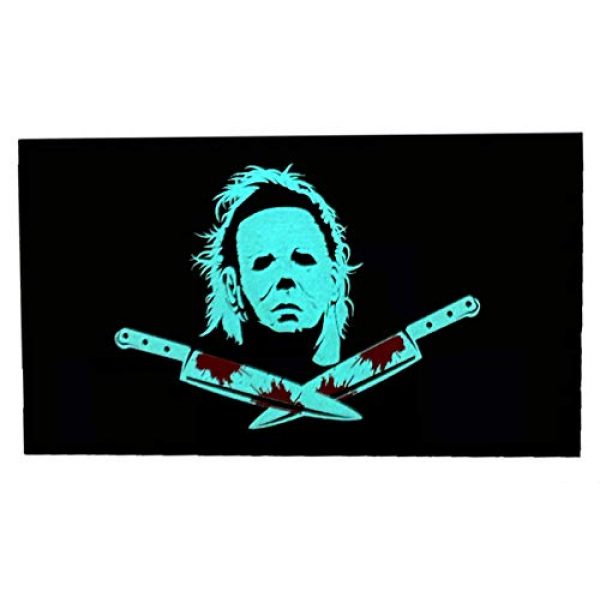 F-Bomb F Morale Gear Airsoft Morale Patch 2 Glow in The Dark - Michael Myers, Halloween - PVC Morale Patch