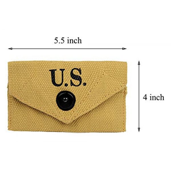 Oleader Tactical Pouch 2 Oleader WW2 U.S. Army M1942 First Aid Pouch with Metal Hook Khaki, Reproduction