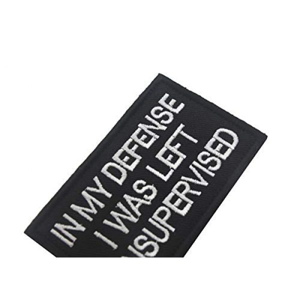 Ansellf Airsoft Morale Patch 6 in My Defense I was Left Unsupervised Patch,Tactical Military Army Gear,Tactical Combat Bagde Military Hook Embroidered Patch Set Hook/Loop Backing