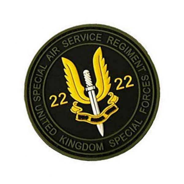PVC PATCH Airsoft Morale Patch 2 British Special Air Service SAS Patch Who Dares Wins Military Hook Loop Tactics Morale PVC Patch