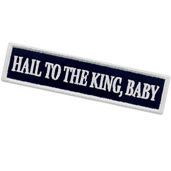 Rocking Planet Airsoft Morale Patch 3 Hail to The King Baby Patch Embroidered Morale Applique Fastener Hook & Loop Emblem