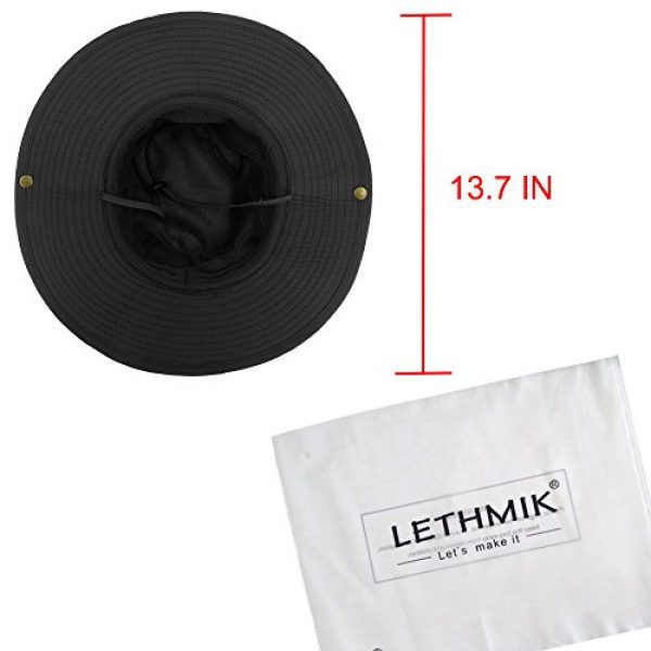 LETHMIK Tactical Hat 7 LETHMIK Outdoor Waterproof Boonie Hat Wide Brim Breathable Hunting Fishing Safari Sun Hat