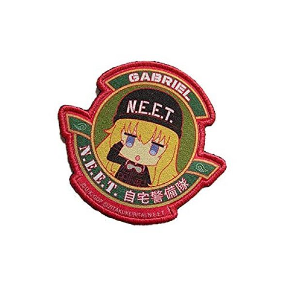 Embroidery Patch Airsoft Morale Patch 3 Japanese Anime Not Employment Embattled Team NEET Military Hook Loop Tactics Morale Patch