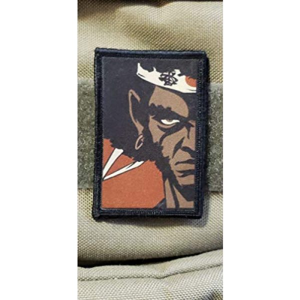 RedheadedTshirts Airsoft Morale Patch 2 Afro Samurai Morale Patch. 2x3" Hook and Loop Patch. Made in The USA