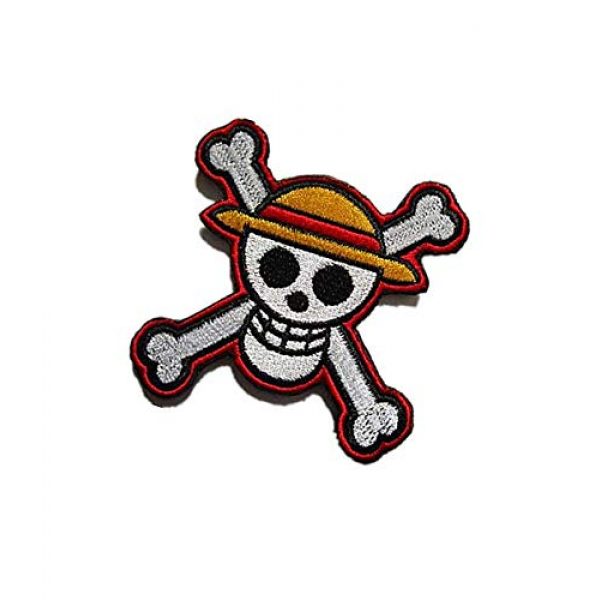 Embroidery Patch Airsoft Morale Patch 3 One Piece Japanese Anime' Luffy Skull Military Hook Loop Tactics Morale Embroidered Patch