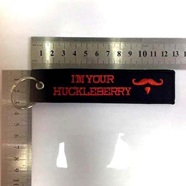 ebateck Airsoft Morale Patch 2 eBateck Funny Morale Patch, Tactical Patches Embroidered with Keychain, Hook&Loop (I'm Your Huckleberry)
