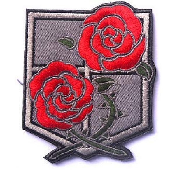 Embroidery Patch Airsoft Morale Patch 1 Attack On Titan Garrison Regiment Large Military Hook Loop Tactics Morale Embroidered Patch(color2)