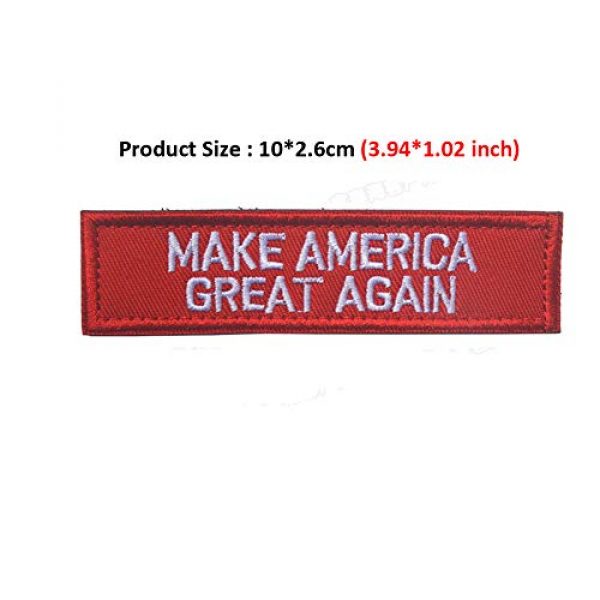 SOUTHYU Airsoft Morale Patch 3 SOUTHYU 2 Pieces Tactical Morale Patches - Trump Make America Great Again Embroidered Military Army Gear Emblem Badge, Fastener Hook and Loop Patch