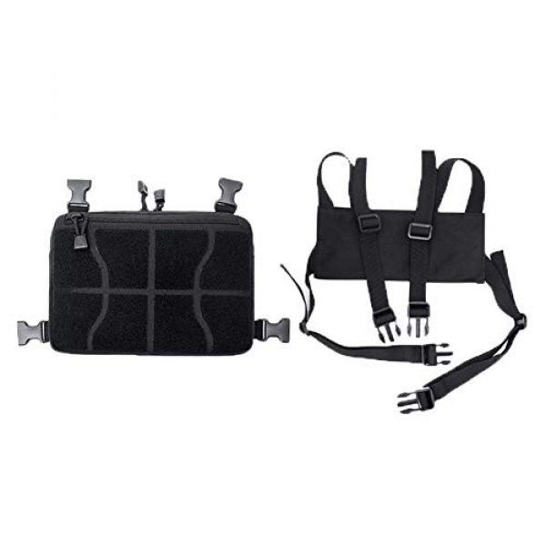 AegisTac Tactical Pouch 3 AegisTac Tactical Chest Rig Bag Recon Kit Bags Combat Chest Pack Radio Chest Harness Molle Vest Bags Front Pouch Tool Pouch EDC Carry Pouch