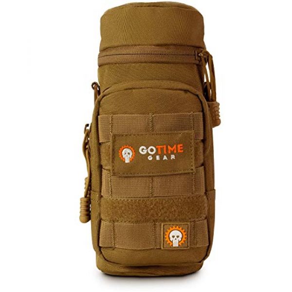 Go Time Gear Tactical Pouch 1 Go Time Gear Exo-Tek H2O MOLLE Water Bottle Pouch Hydration Carrier - Use as MOLLE Water Bottle Holder, Tactical Water Pouch, Hydration Carrier - Fits Up to 40 oz. Wide-Mouth Bottles