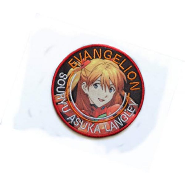 Embroidery Patch Airsoft Morale Patch 3 Japan Anime Evangelion Patch Military Hook Tactics Morale Embroidered Patch Asuka Langley Soryu