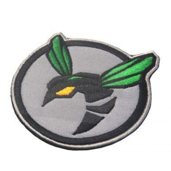 Tactical Embroidery Patch Airsoft Morale Patch 1 The Green Hornet Tactical Embroidery Patch Hook & Loop Morale Patch Military Patch for Clothing Accessory Backpack Armband (color2)