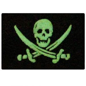 EmbTao Airsoft Morale Patch 1 Glow in Dark Pirate Flag Military Morale Applique Fastener Hook & Loop Patch