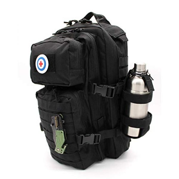 LUMINARY GLOBAL Tactical Pouch 3 Luminary MOLLE Bottle Holder with Dual Adjustable Webbing Strap, Versatile Hydration Carrier for Backpacking, Hunting, Camping, Hiking, and Tactical
