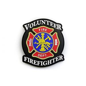 Tactical Innovations Canada Airsoft Morale Patch 1 PVC Morale Patch - Volunteer Firefighter 4"x4"