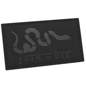 Tactical Freaky Airsoft Morale Patch 1 IR Blackout Join Or Die 2x3.5 Snake Cartoon Benjamin Franklin US Independence Tactical Morale Hook-and-Loop Patch
