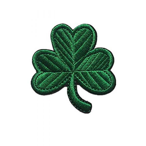 Embroidery Patch Airsoft Morale Patch 1 Irish Clover Leaf Military Hook Loop Tactics Morale Embroidered Patch