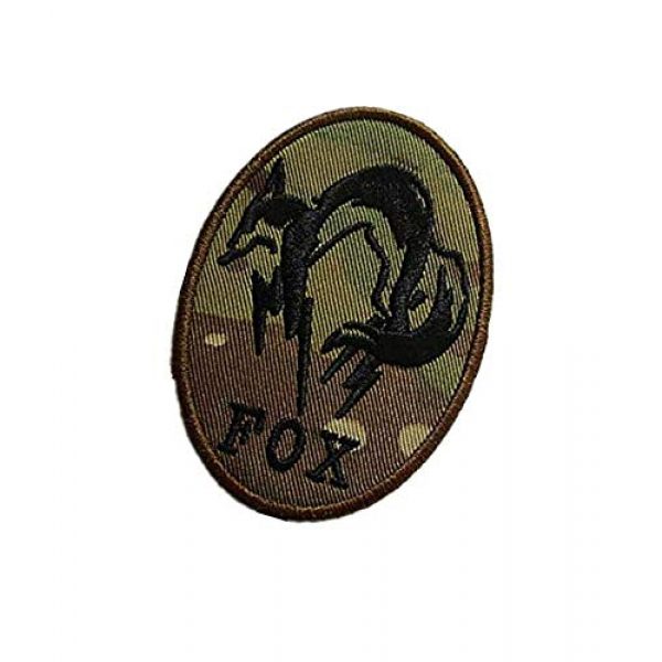 Embroidery Patch Airsoft Morale Patch 3 Fox Hound Metal Gear Solid Military Hook Loop Tactics Morale Embroidered Patch (color2)