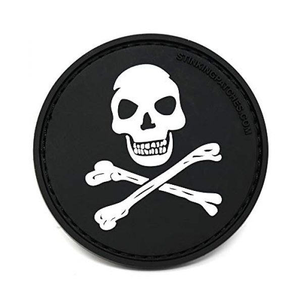 Stinking Patch Co. Airsoft Morale Patch 1 Skull and Crossbones PVC Halloween Tactical Patch | Funny Morale Patch