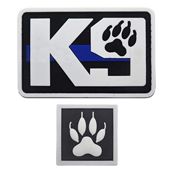 Military Ba Airsoft Morale Patch 1 Military Ba 2pcsMorton Home 3D PVC K9 Patch Dog Military Morale Patch Tactical Emblem Badges Hook Back Rubber Patches for Clothing Backpack Bags