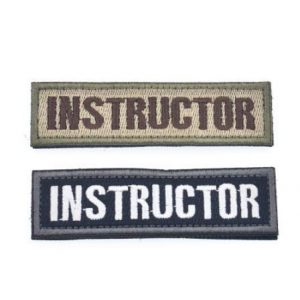 Tactical Embroidery Patch Airsoft Morale Patch 1 Instructor Tactical Embroidery Patch Hook & Loop Morale Patch Military Patch for Clothing Accessory Backpack Armband (2pcs)