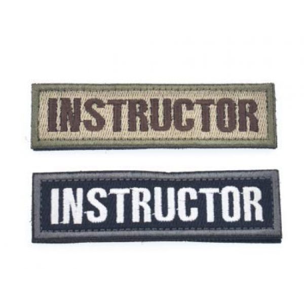 Tactical Embroidery Patch Airsoft Morale Patch 1 Instructor Tactical Embroidery Patch Hook & Loop Morale Patch Military Patch for Clothing Accessory Backpack Armband (2pcs)