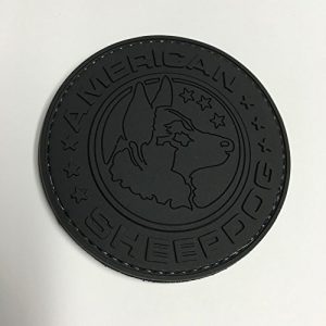 American Sheepdog Airsoft Morale Patch 1 American Sheepdog Logo PVC Morale Patch - Black Out