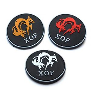Tactical PVC Patch Airsoft Morale Patch 1 MGS Metal Gear Solid Fox Hound Logo PS4 PVC Military Tactical Morale Patch Badges Emblem Applique Hook Patches for Clothes Backpack Accessories