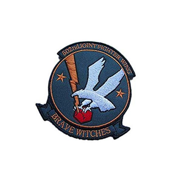 Embroidery Patch Airsoft Morale Patch 3 502nd Joint Fighter Wing Brave Witches Military Hook Loop Tactics Morale Embroidered Patch
