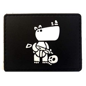 Tactical PVC Patch Airsoft Morale Patch 1 Rhino Sniper PVC Military Tactical Morale Patch Badges Emblem Applique Hook Patches for Clothes Backpack Accessories