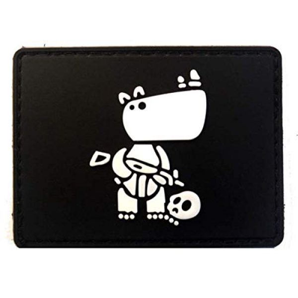 Tactical PVC Patch Airsoft Morale Patch 1 Rhino Sniper PVC Military Tactical Morale Patch Badges Emblem Applique Hook Patches for Clothes Backpack Accessories