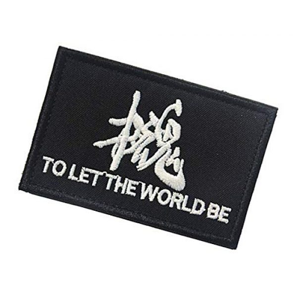 Embroidery Patch Airsoft Morale Patch 3 Metal Gear Solid"to Let The World Be"Military Hook Loop Tactics Morale Embroidered Patch