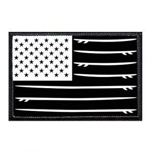 P PULLPATCH Airsoft Morale Patch 1 US Flag - Surfboards - Black and White Morale Patch | Hook and Loop Attach for Hats, Jeans, Vest, Coat | 2x3 in | by Pull Patch