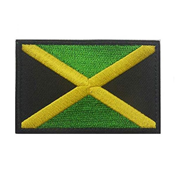 ShowPlus Airsoft Morale Patch 1 ShowPlus Jamaica Flag Patch Military Embroidered Tactical Patches Morale Shoulder Applique