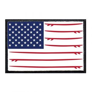 P PULLPATCH Airsoft Morale Patch 1 US Flag - Surfboards - Color Morale Patch | Hook and Loop Attach for Hats, Jeans, Vest, Coat | 2x3 in | by Pull Patch