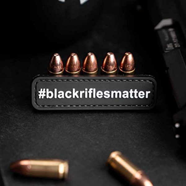 NEO Tactical Gear Airsoft Morale Patch 2 NEO Tactical Gear Black Rifles Matter #blackriflesmatter PVC Morale Patch, Hook Backed Morale Patch