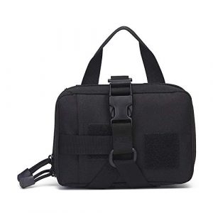 Kathleen0 Tactical Pouch 1 Kathleen0 First Aid Bag King Utility Nylon Waist Pack Gear ampaign Ifak Tactical Sports Molle Military Pouch(Black)