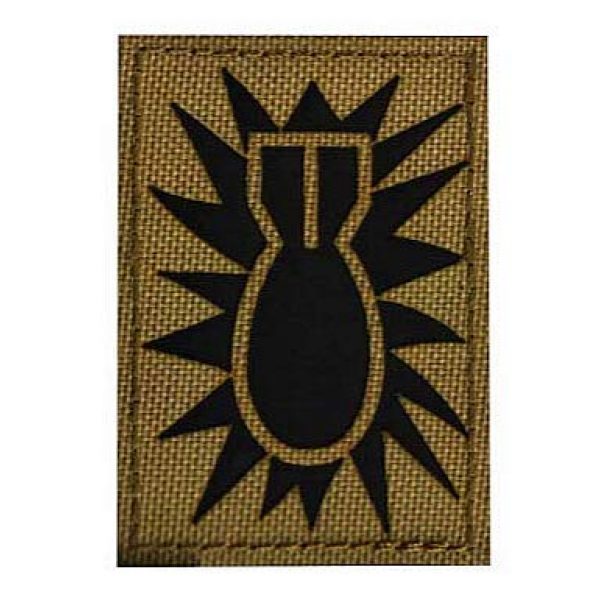 Embroidery Patch Airsoft Morale Patch 3 2 Pieces E O D Explosive Ordnance Disposal Flag Bomb Squad Infrared Reflective Military Hook Loop Tactics Morale Patch (color10)