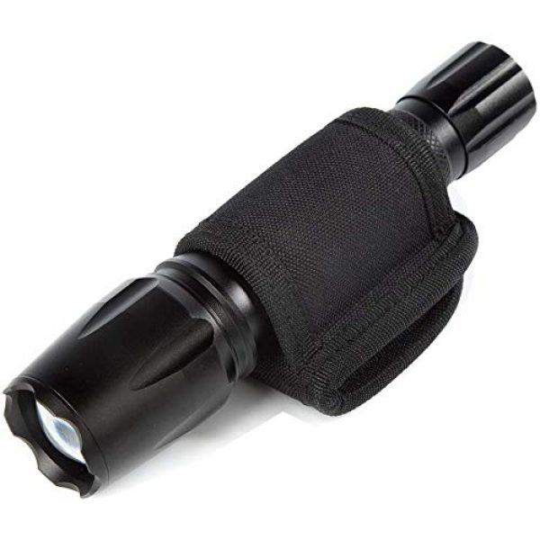 LUITON Tactical Pouch 6 2-Pack Tactical Flashlight Holster Clip-On Flashlight Pouch for Tactical Torch Handheld LED Flashlight Holster for Duty Belt Carry Case Holder Compact Light Holder(Open Top)