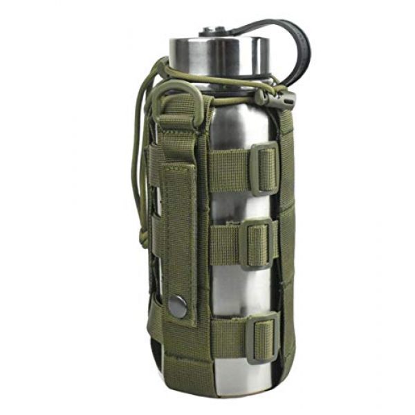 JFFCE Tactical Pouch 1 JFFCE Minimalist Adjustable MOLLE Water Bottle Holder Kettle Pouch Belt Bottle Carrier for 17-42 Oz Water Bottle