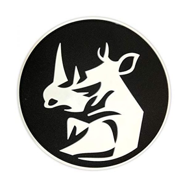 Morton Home Airsoft Morale Patch 1 Morton Home Rhino Head Tactical Military Morale ISAF Army MILSPEC 3D PVC Patch (White)