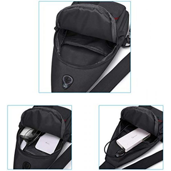ACOMOO Tactical Backpack 7 ACOMOO Tactical Sling Bag One Strap Crossbody Mini Shoulder Backpack Black2