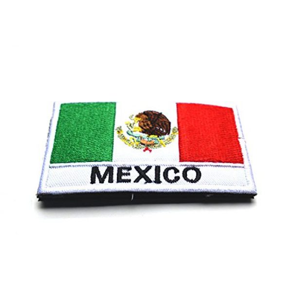 Zhikang68 Airsoft Morale Patch 2 Mexico International Flag Mexican Country Emblem Embroidered Military Tactical Morale Badges Sew On Shoulder Applique for Motorcycle Jackets, Clothes, Backpacks (Style 1)