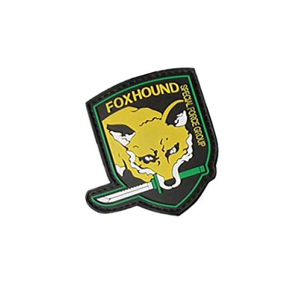 PVC PATCH Airsoft Morale Patch 2 Metal Gear Solid Fox Hound Knife Military Hook Loop Tactics Morale PVC Patch (color2)